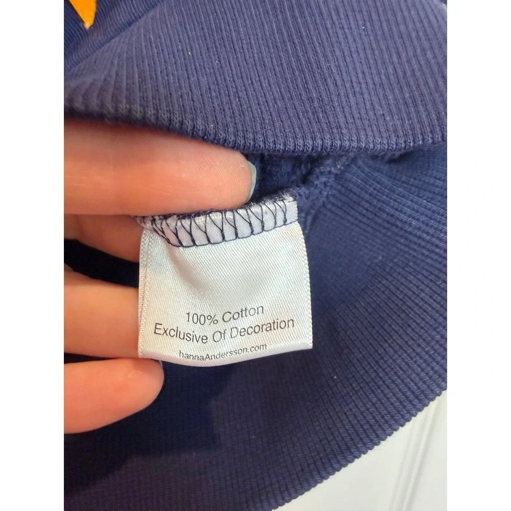 5.Kids Navy Blue Crewneck Sweatshirt Long Sleeve Pullover Fleece Basic Solid Top